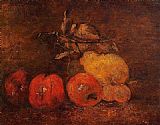 Still Life with Pears and Apples 1 by Gustave Courbet